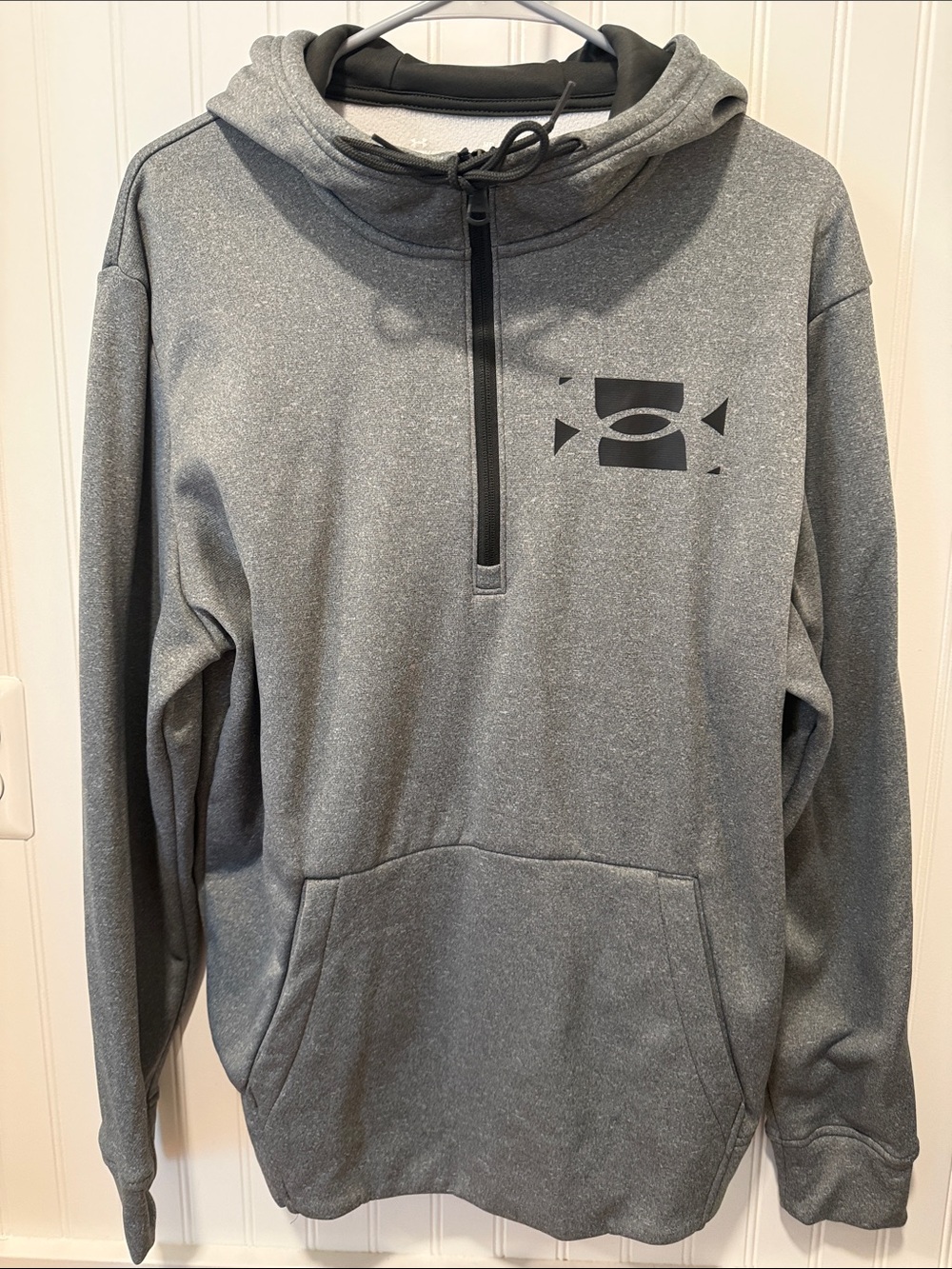Under Armour Gray Quarter-Zip Performance Hoodie